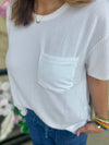 Ribbed Textured Tunic - White