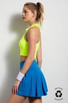 Sonic Blue Back Pleat Skort
