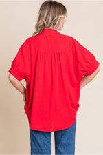 Red Dolman Top