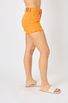Judy Blue Astros Orange Mid Rise Shorts