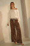 Leopard Print Wide Leg Pants