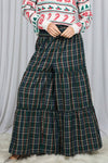 Maxi Tiered Wide Leg Palazzo Plaid Pants VP73052A