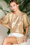 Gold Bubble Sleeve Foil Top