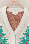 Merry Pine V-Neck Knit Cardigan