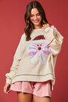 Santa & Bow Sequins Sweatshirt