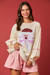 Santa & Bow Sequins Sweatshirt
