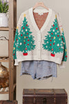 Merry Pine V-Neck Knit Cardigan