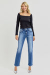 Risen Mid Rise Ankle Tapered Jeans RDP5858 DARK