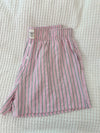 Sunkissed Coconut - Everyday Boxer Shorts: Pink/Green Halo Stripes / Large