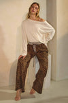 Leopard Print Wide Leg Pants