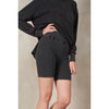 Charcoal Ribbed Biker Shorts