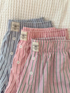 Sunkissed Coconut - Everyday Boxer Shorts: Pink/Green Halo Stripes / Large