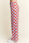 Raider Checkered Straight Leg Pants