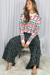 Maxi Tiered Wide Leg Palazzo Plaid Pants VP73052A