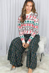 Maxi Tiered Wide Leg Palazzo Plaid Pants VP73052A