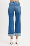 Risen Mid Rise Crop Straight Cuffed Jeans PWA21209 MEDIUM