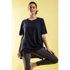 Rae Mode Navy Peony Mineral Washed SS Top