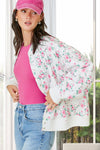 Floral Oversized Quilted Bomber Jacket