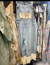 Distressed Lace Overalls