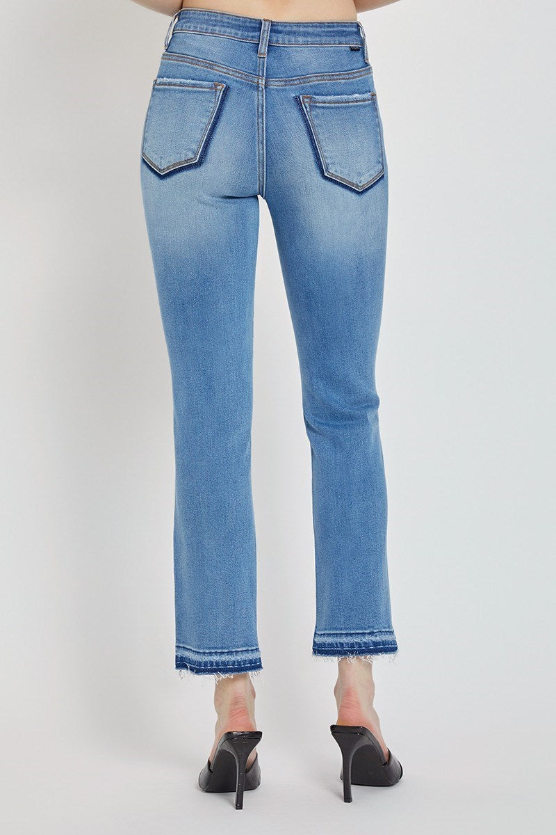 Risen Mara Mid Rise Slim Straight Jeans