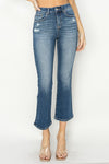 Risen High Rise Ankle Flare Jeans RDP5758 Dark