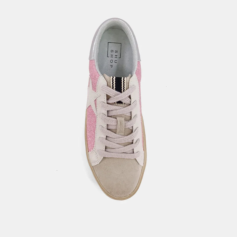 SHUSHOP Reba Pink Glitter Sneakers