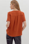 Rust Classic VNeck Top