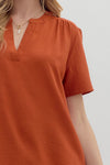 Rust Classic VNeck Top
