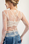 Ivory Sheer Lace Top