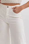Mandie High Waist Pants - White