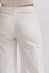 Mandie High Waist Pants - White