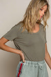 Olive Vintage Wash Basic Tee