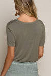 Olive Vintage Wash Basic Tee
