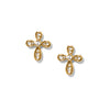 Brighton Enchanting Cross Post Gold Earrings JA0073