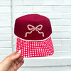 Burgundy Bow Hat