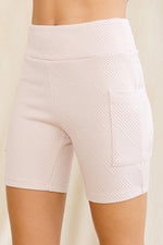 Blush Textured Bike Shorts
