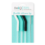 Swig White/Aqua/Black Reusable Straw Set (Mega Mug)
