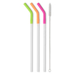 Swig Neon Lime/Orange/Berry Reusable Straw Set (Mega Mug)