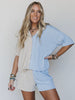 Bone Sky Color Block Short Set
