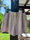 Sunkissed Coconut - Everyday Boxer Shorts: Pink/Green Halo Stripes / Large