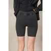 Charcoal Ribbed Biker Shorts