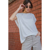 White Mineral Washed Short Sleeve Top