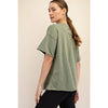 Olive Washed Boxy Tee