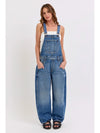 Mid-Waisted Barrel Overalls