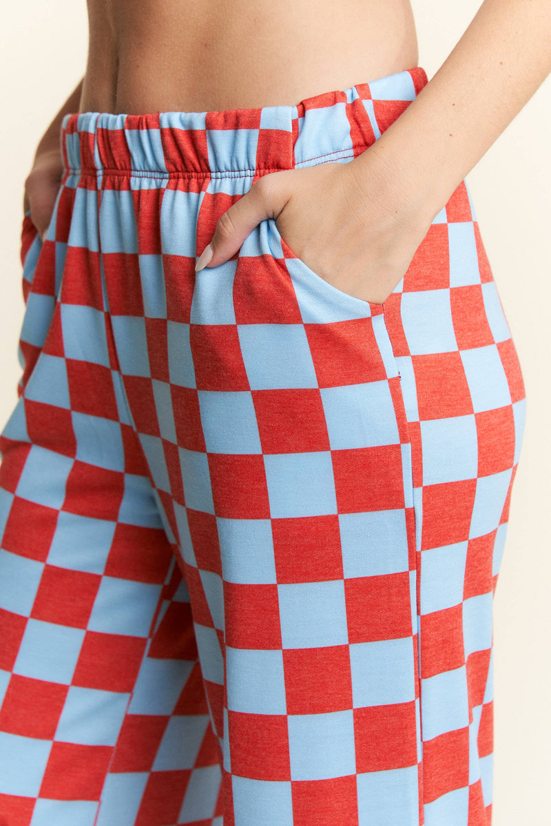 Raider Checkered Straight Leg Pants – Evie Marie's
