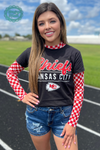 Red Pep Rally Mesh Top Red