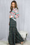 Maxi Tiered Wide Leg Palazzo Plaid Pants VP73052A