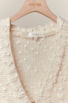 Ribbon Patch Popcorn Cardigan