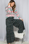 Maxi Tiered Wide Leg Palazzo Plaid Pants VP73052A