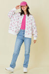 Floral Oversized Quilted Bomber Jacket